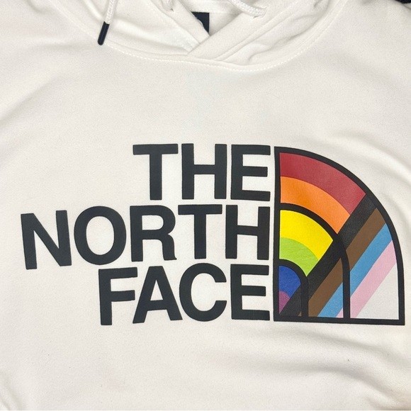 The North Face Pride Hoodie White with Rainbow Logo Size Small - Picture 6 of 8